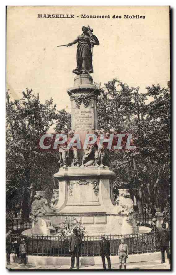 CPA Marseille monument des Mobiles