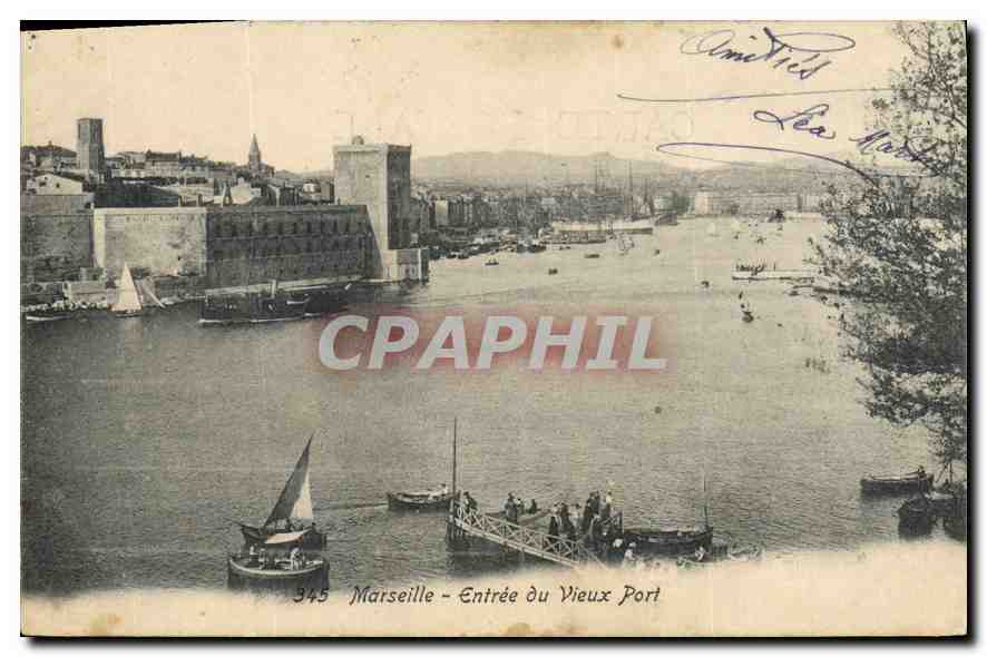 CPA Marseille Entree du Vieux Port