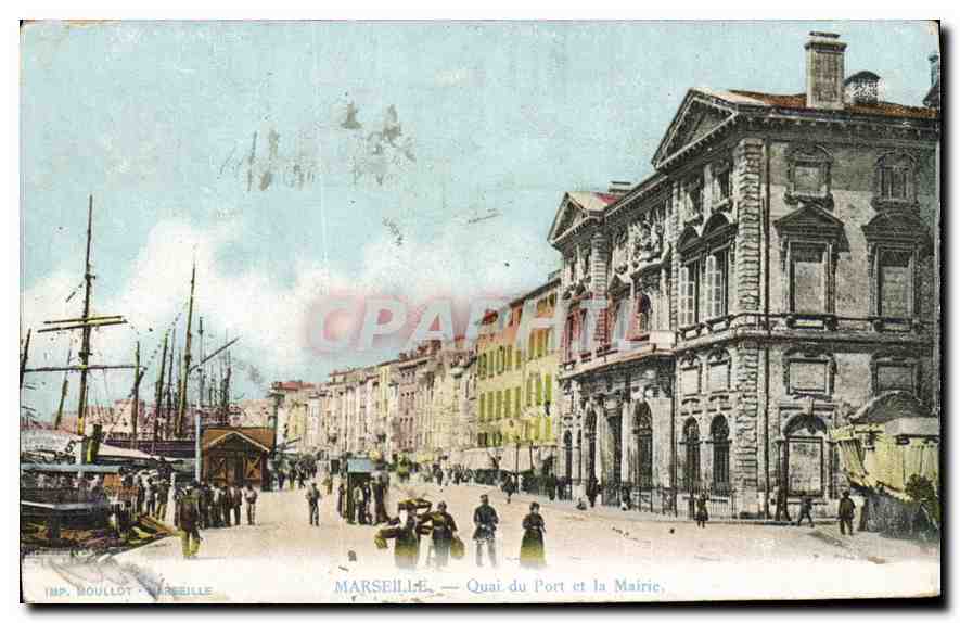 CPA Marseille Quai du Port et la Mairie