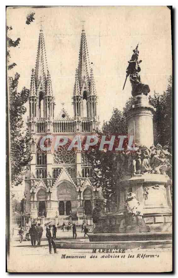 CPA Marseille Monument des Mobiles et les Reformes