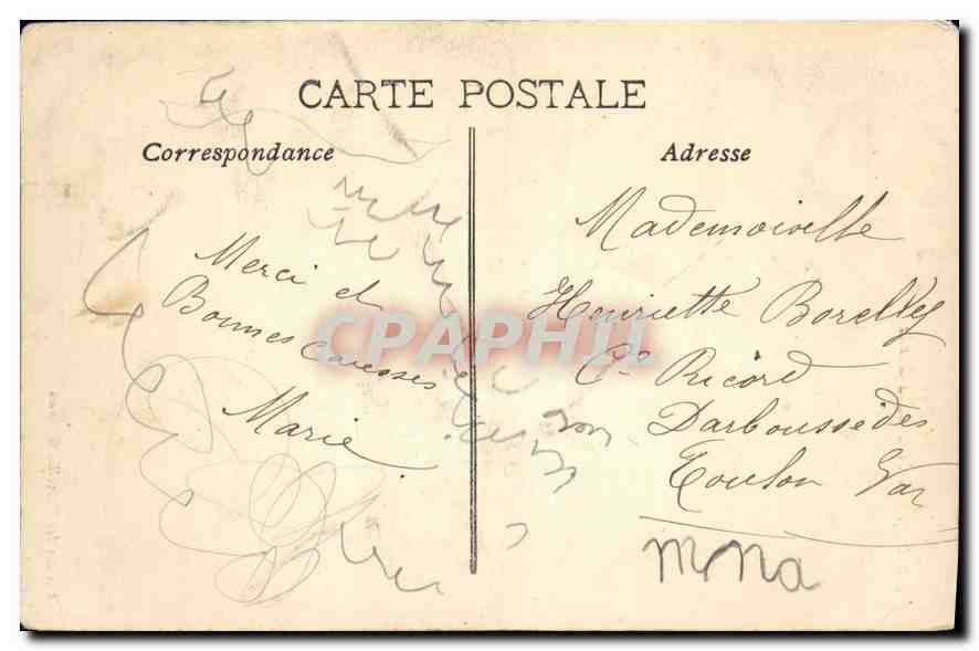 CPA Marseille Sanctuaire de N D de la Garde — Rückseite