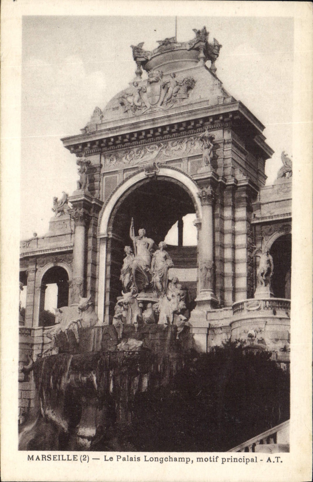 CPA Marseille Palais Longchamp Motif principal