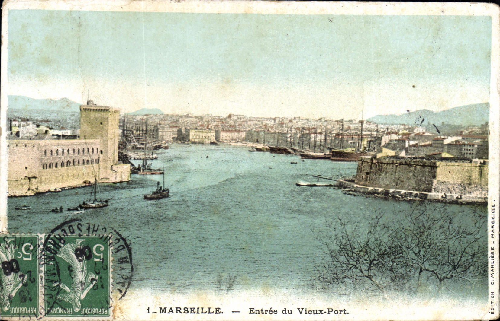CPA Marseille Entree du Vieux Port