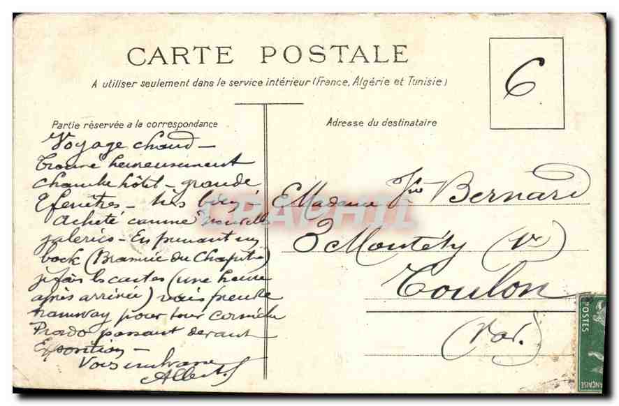 CPA Marseille Entree du Vieux Port — Verso