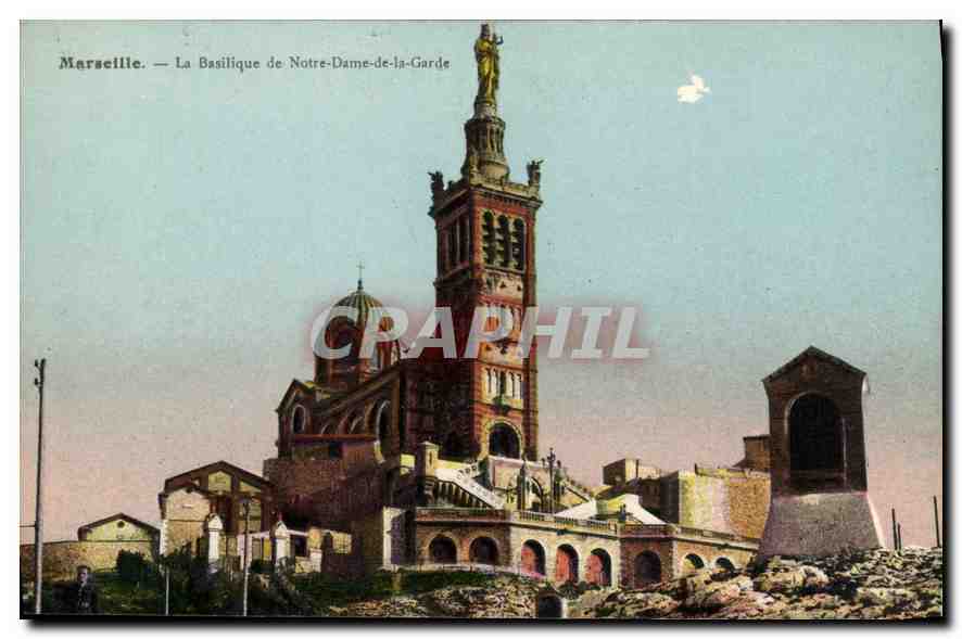 CPA Marseille La Basilique de Notre Dame de la Garde