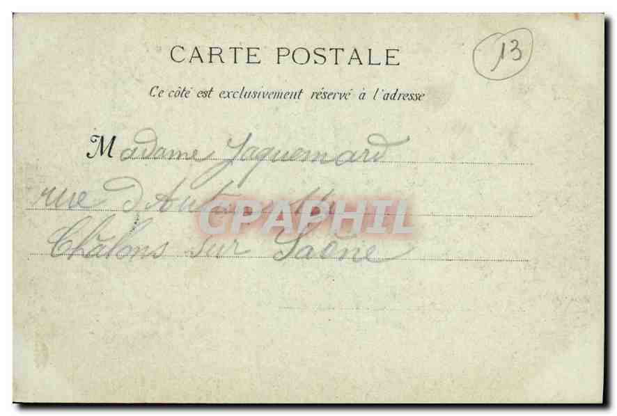 CPA Marseille Un coin de la Place d'AFrique et du Port — Verso