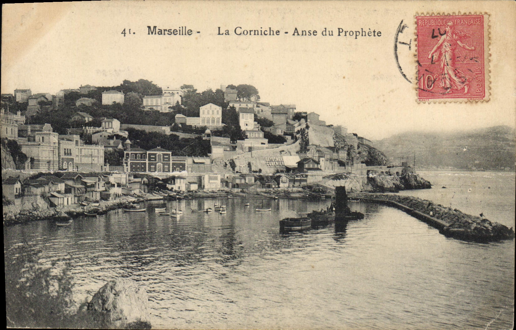 CPA Marseille la Corniche Anse du Prophete