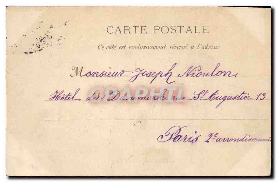 CPA Marseille Le Prophete — Rückseite
