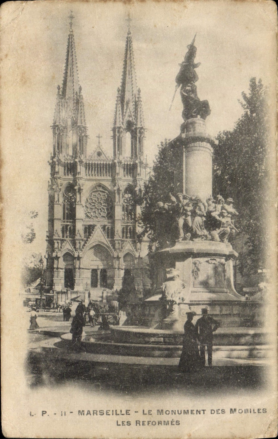 CPA Marseille Le Monument des Mobiles les Reformes