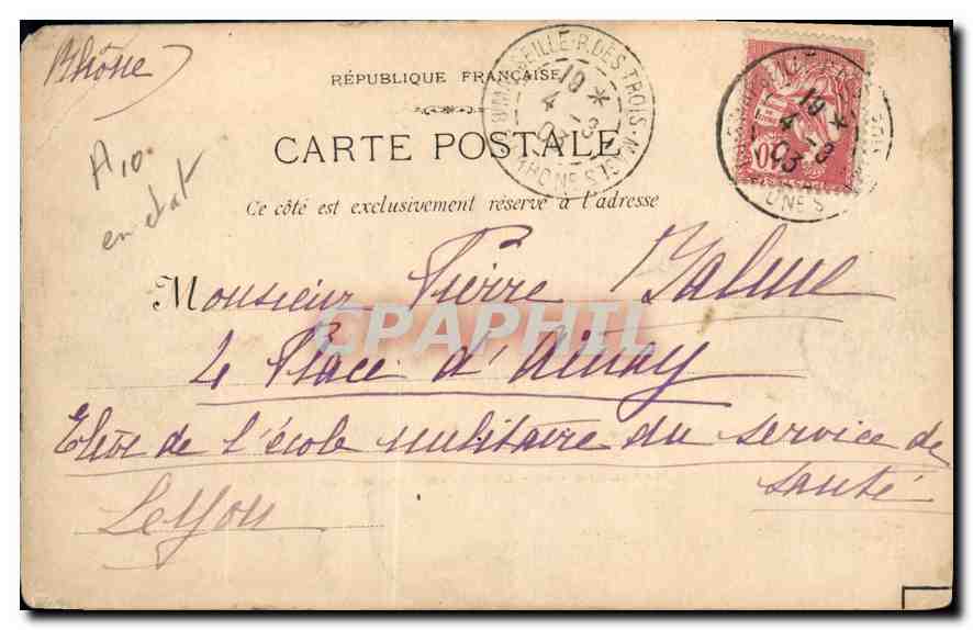 CPA Marseille Le Quai de Rive Neuve — Verso