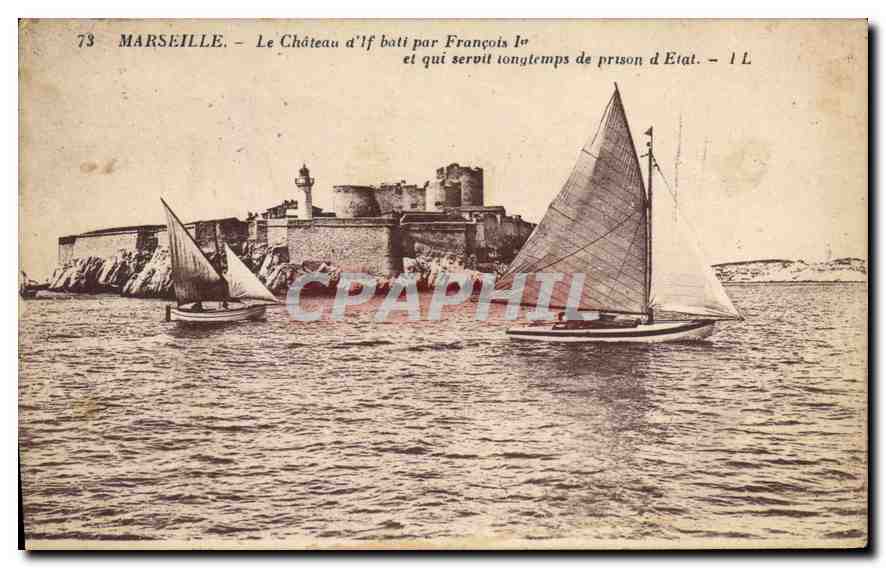 CPA Marseille Le Chateua d'If bati par Francois Ier et qui servit longtemps de prison d'Etat