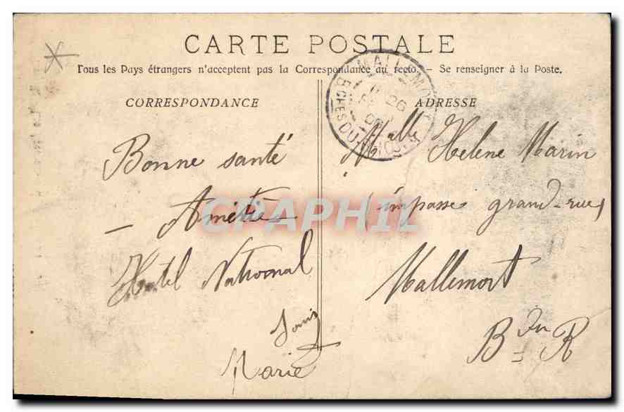 CPA Marseille Les Ascenseurs de N D de la Garde — Rückseite