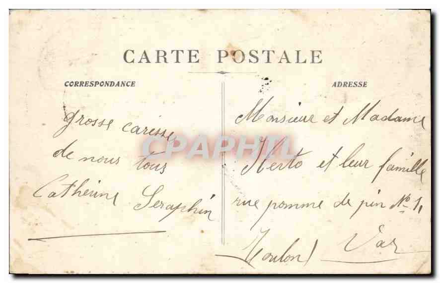 CPA Marseille L'Eglise St Vincent de Paul (Les Reformes) — Rückseite