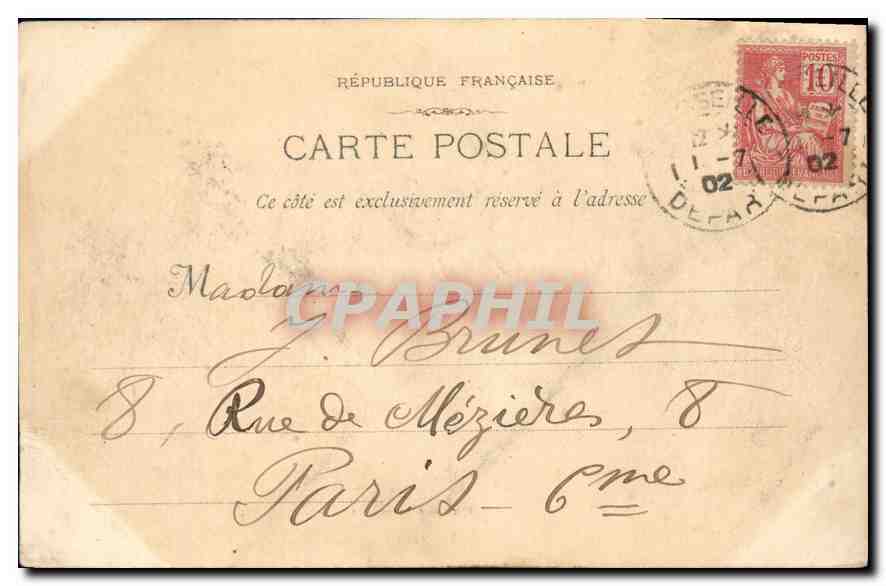 CPA Marseille Le Palais Longchamp — Verso