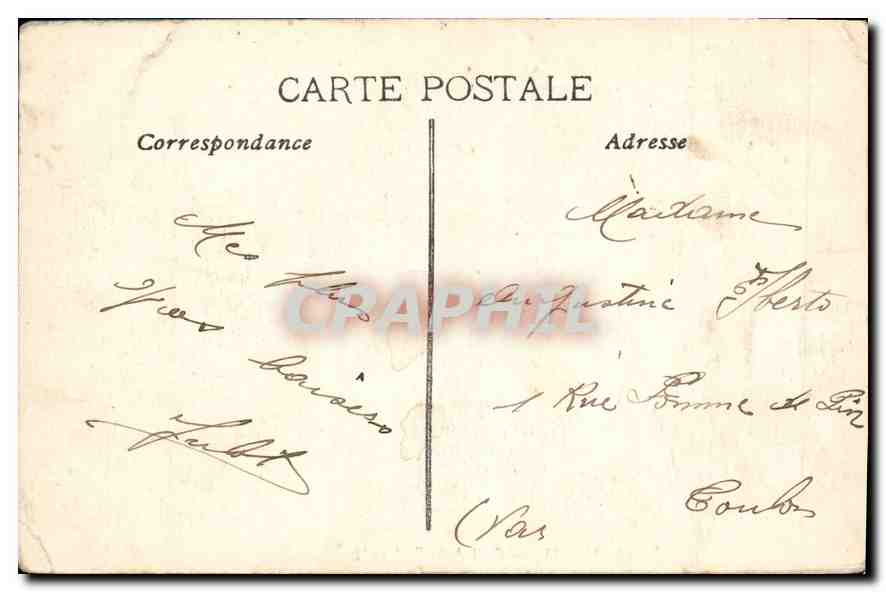 CPA Marseille Quai de la Fraternite — Verso