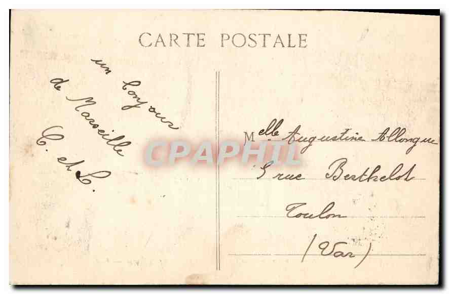 CPA Marseille Pont de la Fausse Monnaie — Rückseite