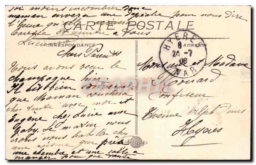 CPA Marseille Le Fort St Jean et la Cathedrale — Rückseite