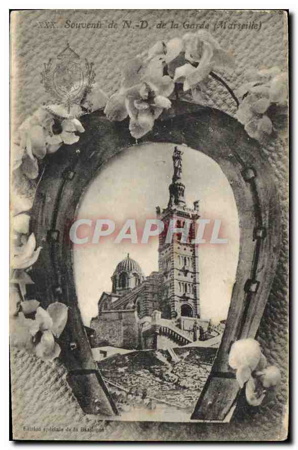 CPA Marseille Souvenir de N D de la Garde Fer a cheval
