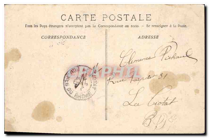 CPA Marseille Ascenseur de N D de LA Garde — Verso