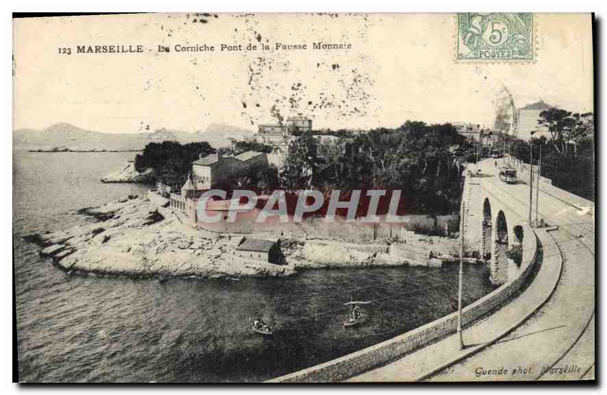 CPA Marseille La Corniche Pont de la Fausse Monnaie