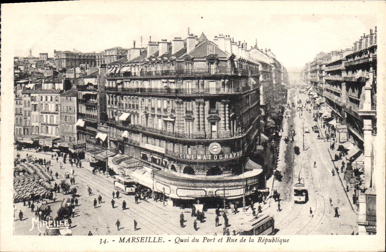 CPA Marseille Quai du Port et Rue de la Republique