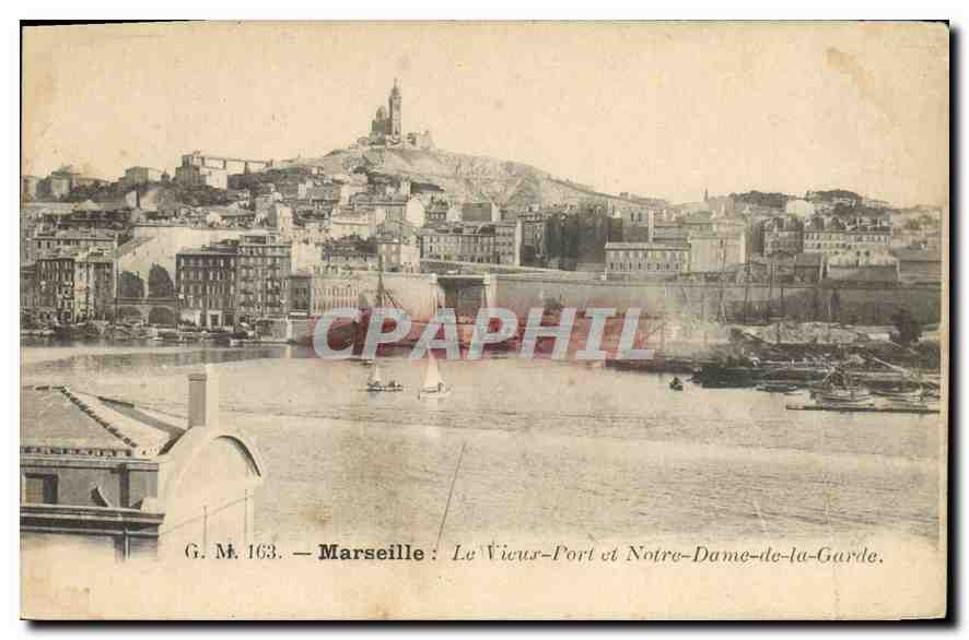 CPA Marseille Le Vieux Port et Notre Dame de la Garde