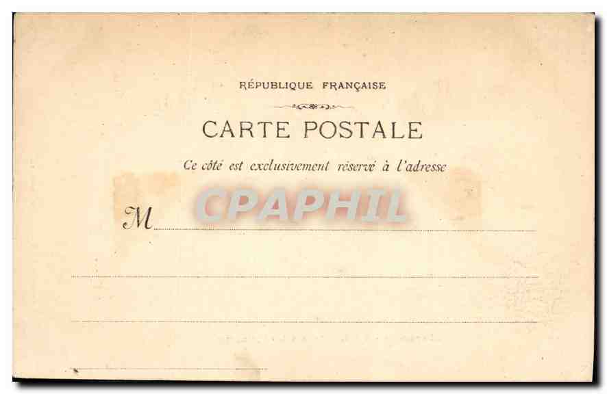 CPA Marseille Le Palais de Longchamp — Verso