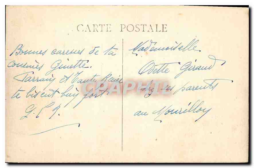CPA Marseille Fort St Jean et la Cathedrale — Rückseite