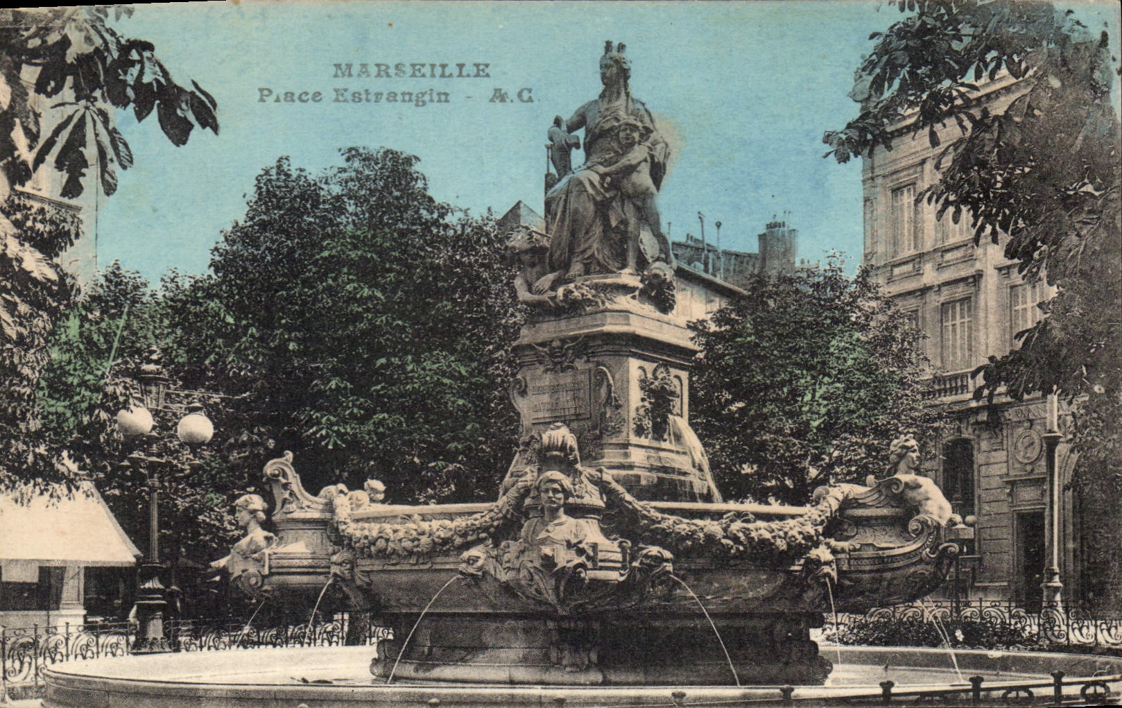 CPA Marseille Effet de Vague vu du Prado