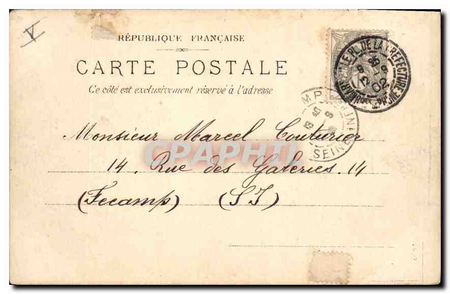 CPA Marseille Le Parc du Chateau Borely — Verso