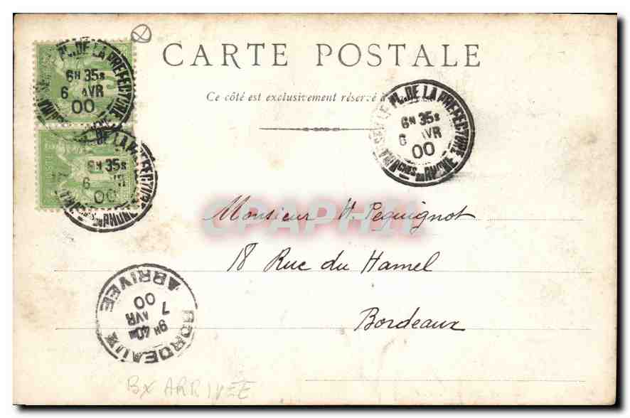 CPA Marseille Le Phare de la Desirade — Rückseite