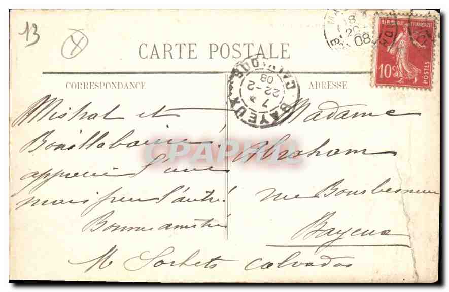 CPA Marseille Vue generale sur de Notre Dame de la Garde — Rückseite