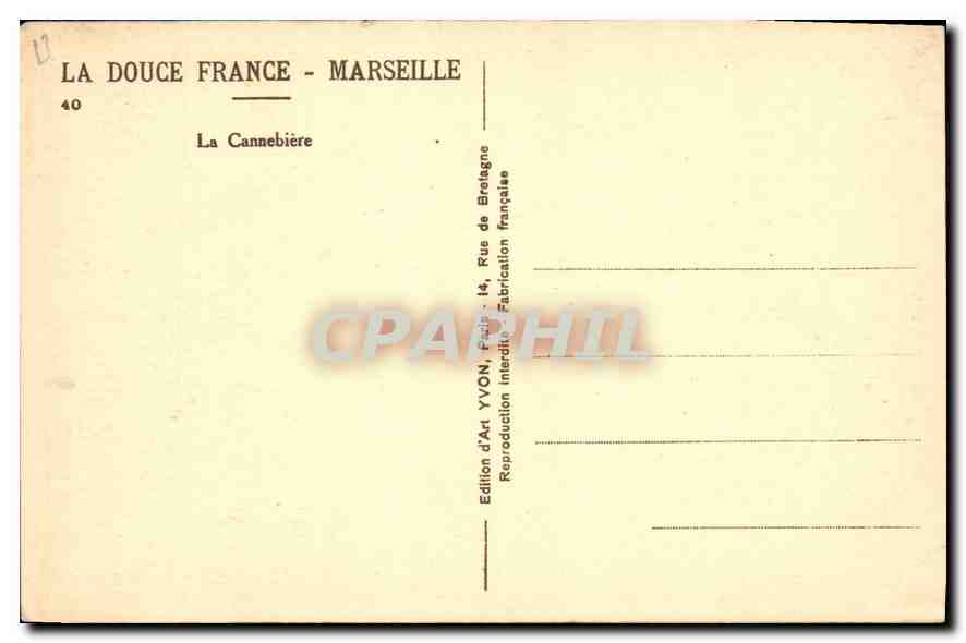 CPA Marseille Ascenseur de N D de la Garde — Rückseite