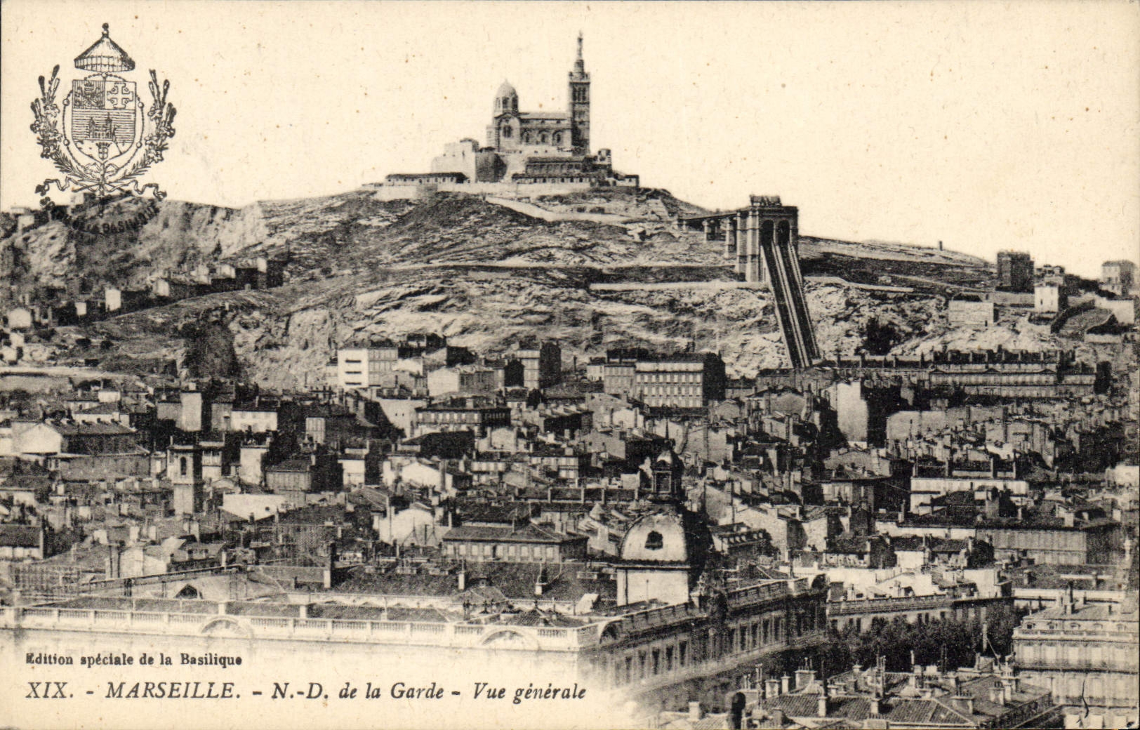 CPA Marseille ND de la Garde Vue generale