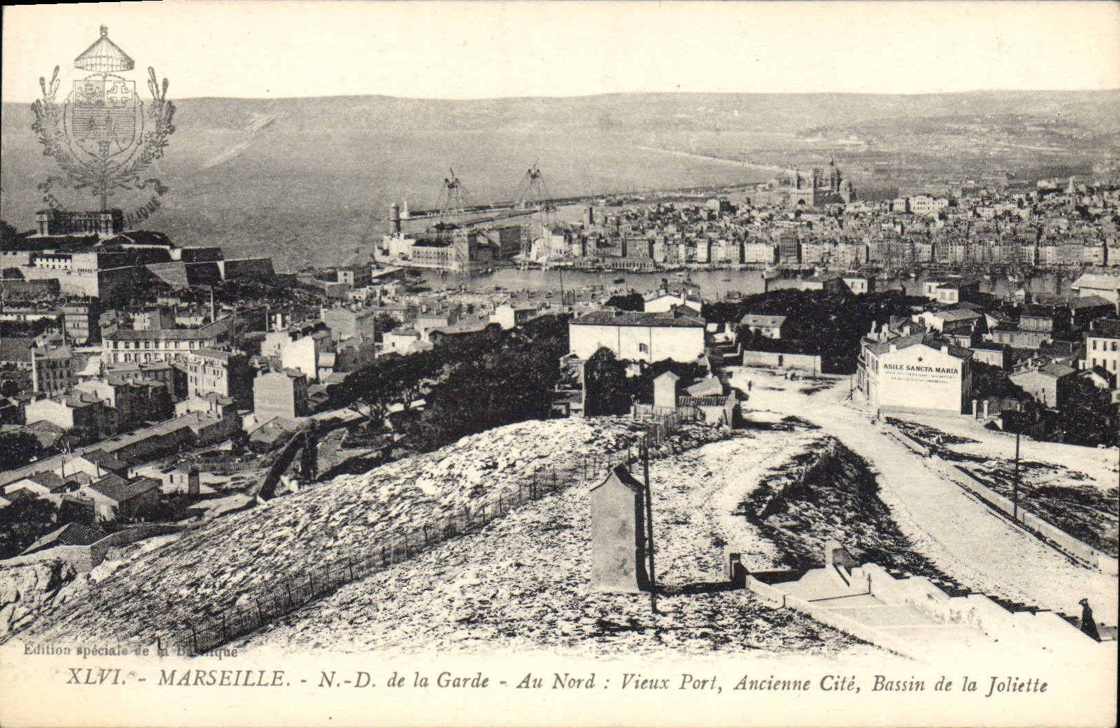 CPA Marseille N D de la Garde Au Nord Vieux port Anciennec ite Bassin de la Joliette