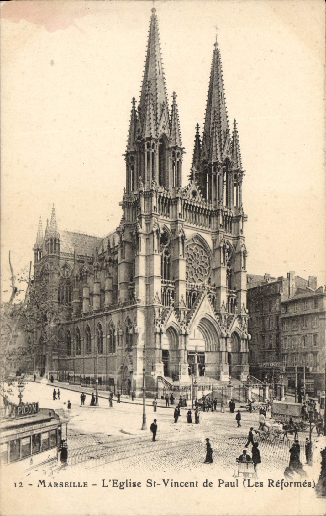 CPA Marseille L'Eglise St Vincent de Paul (Les Reformes)