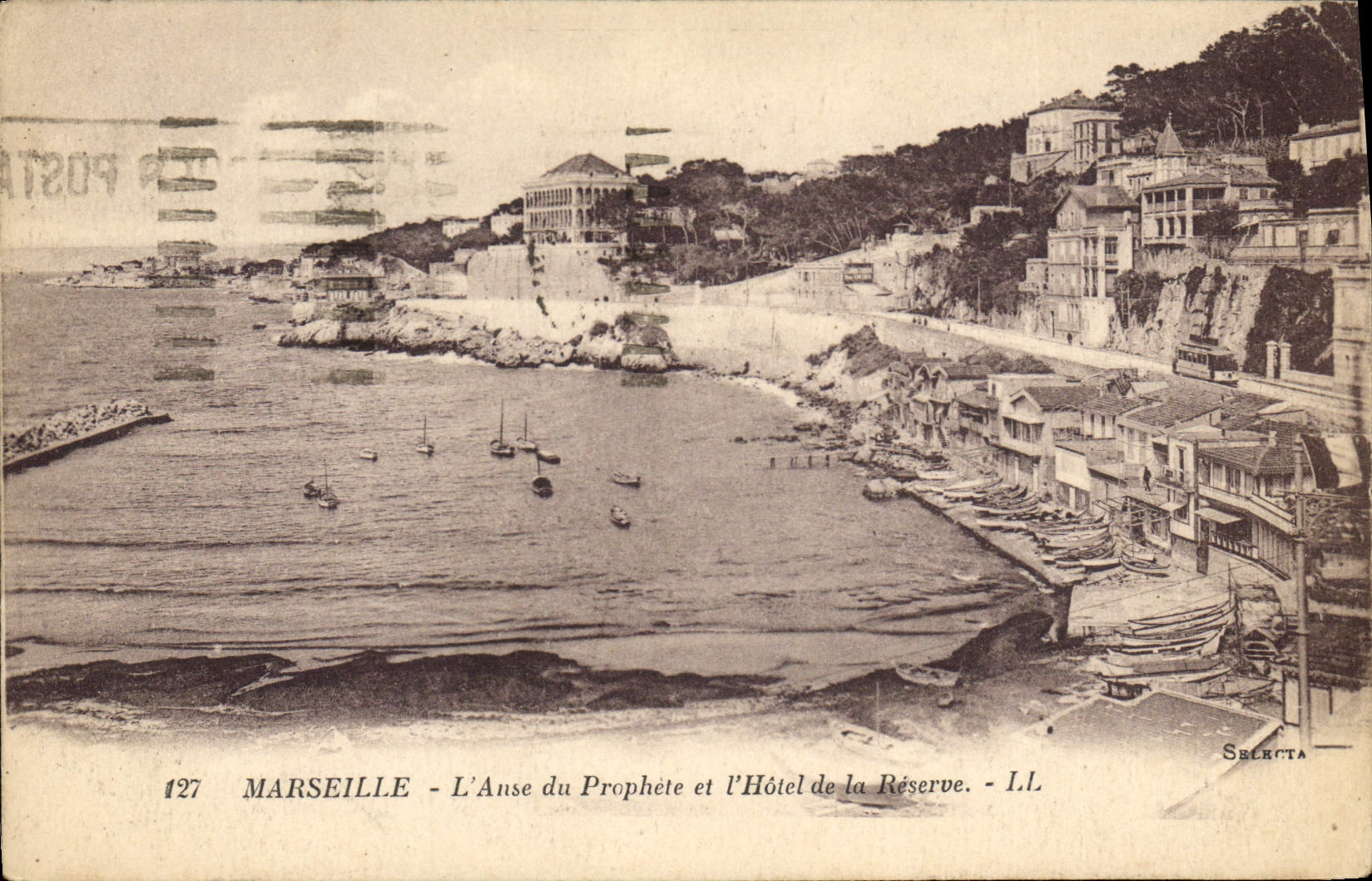 CPA Marseille L'Anse du Prophete et l'Hotel de la Reserve