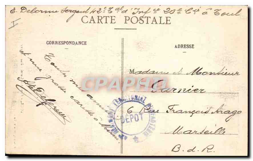 Toul - Fontaine Curel - Rue Chanzy — Société Générale, éditeur P. Grave, Toul — Rückseite