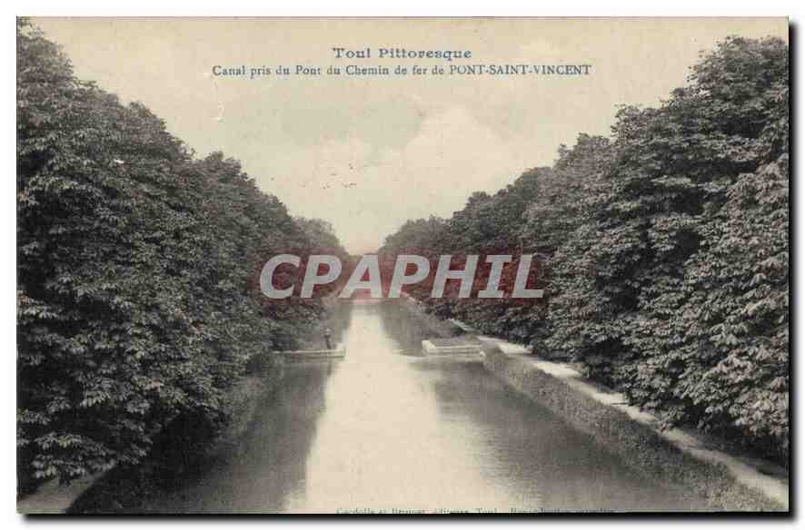 CPA Toul Pittoresque Canal pris du Pont du Chemin de fer de Pont Saint Vincent