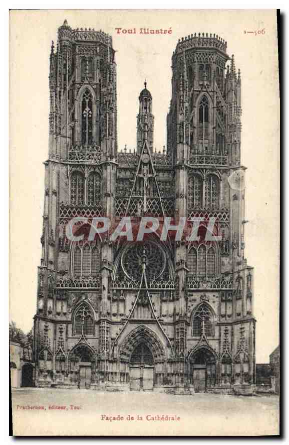 CPA Toul Facade de la Cathedrale