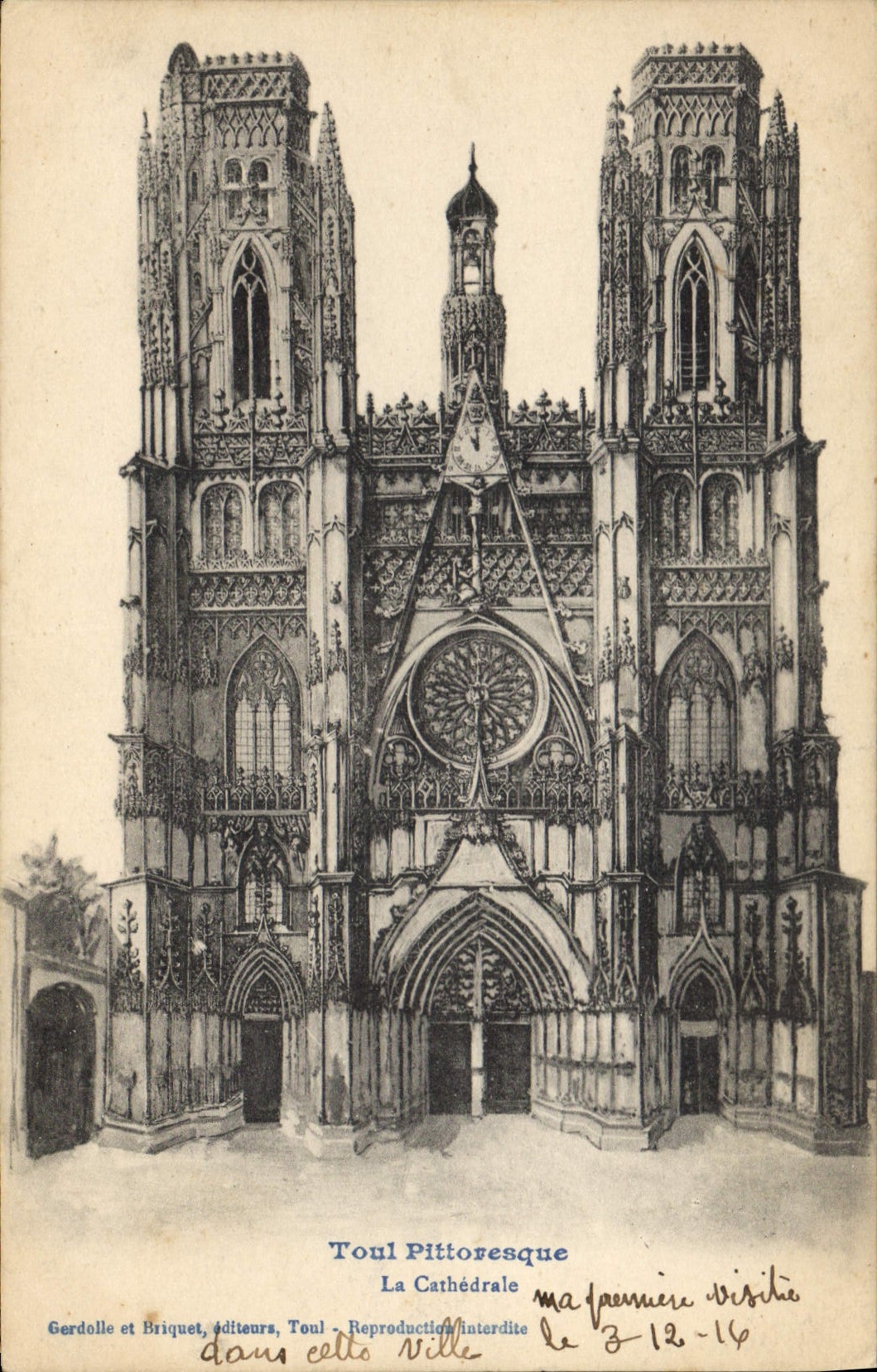 Toul Pittoresque — La Cathédrale — Gerdelle et Briquet, éditeurs, Toul