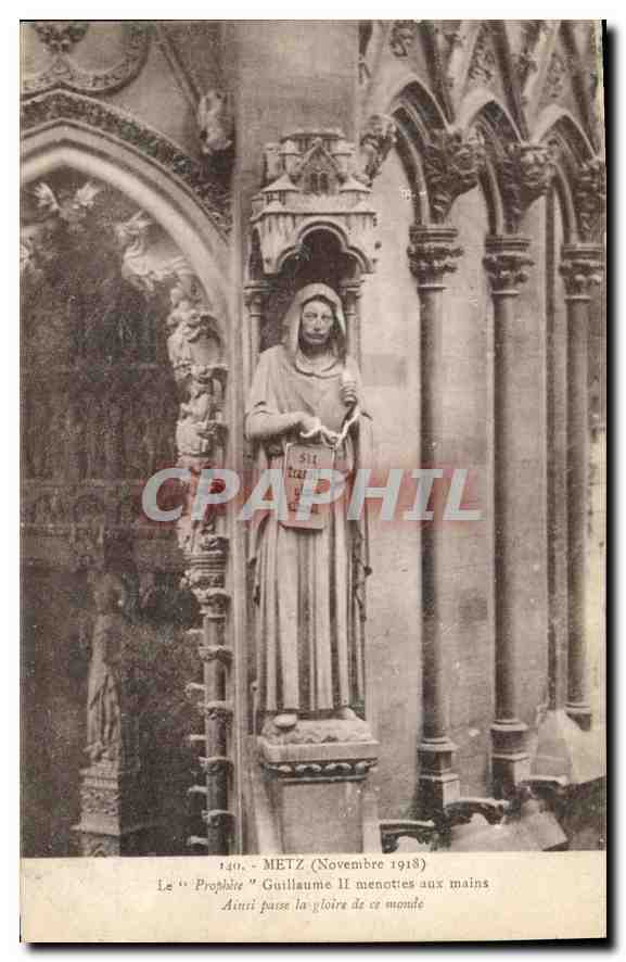 CPA Metz Le Prophete Guillaume II menottes aux mains