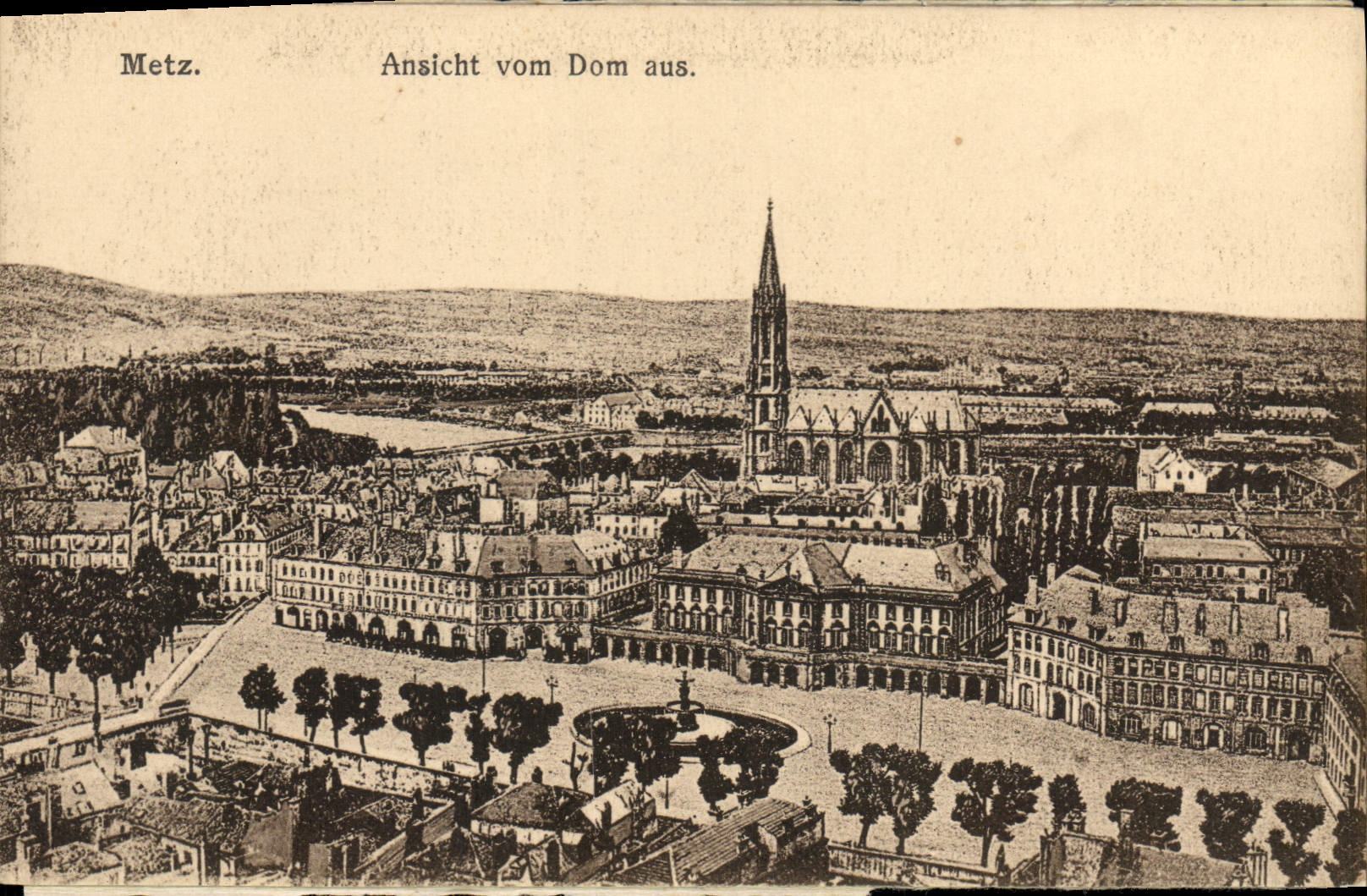 CPA Metz Ansicht vom Dom aus