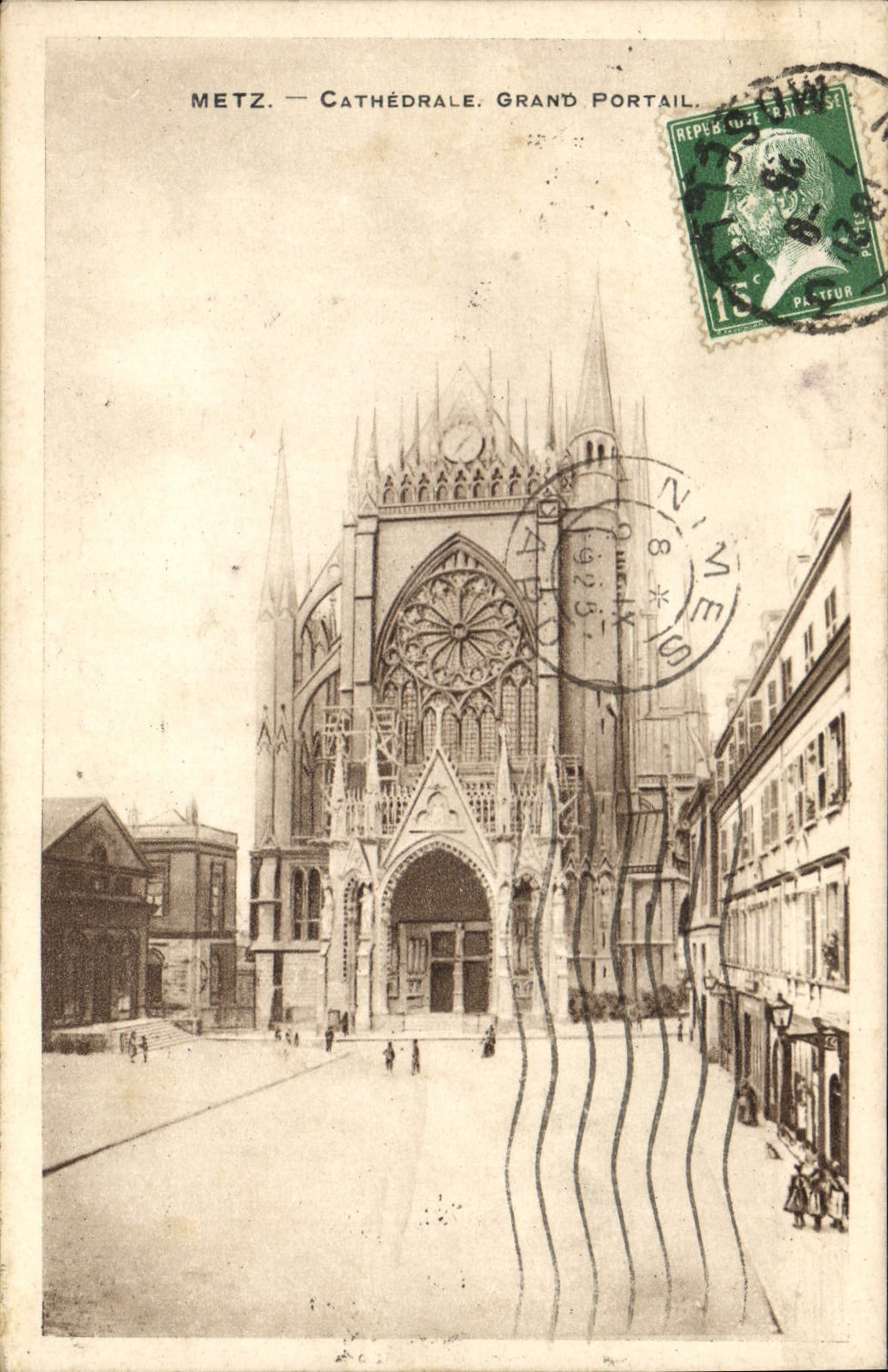 CPA Metz Cathedrale Grand Portail