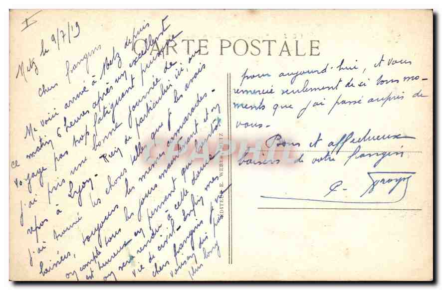 CPA Metz Fontaine du Jardin Boufflers — Rückseite