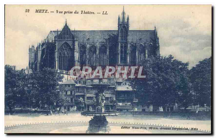CPA Metz Vue prise du Theatre