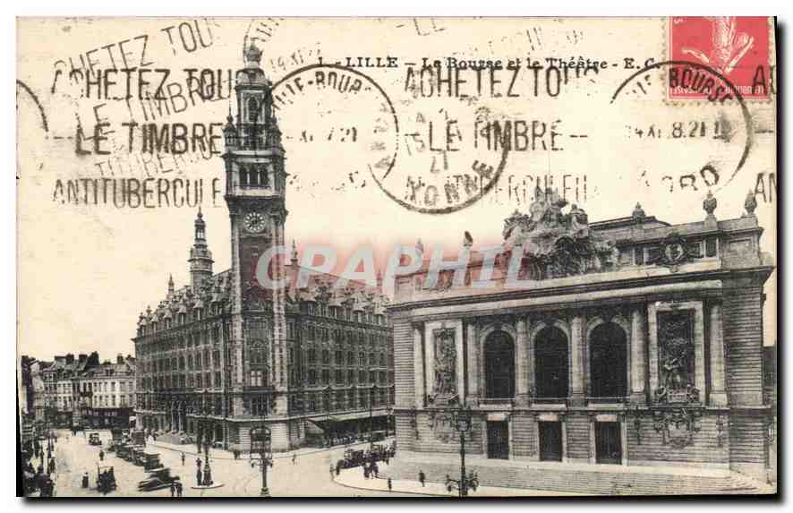 CPA Lille Le Bourse et le Theatre