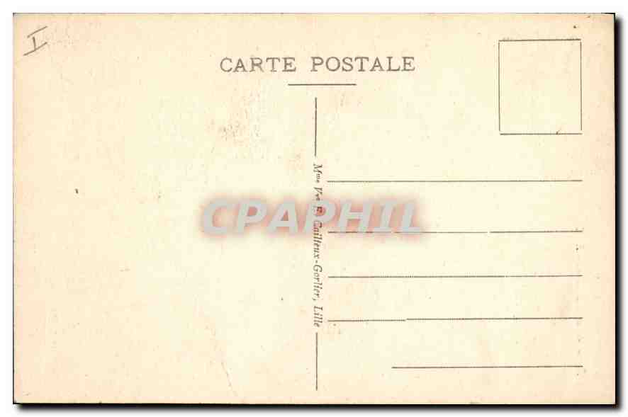 CPA Lille L'Eglise de la Madeleise — Rückseite