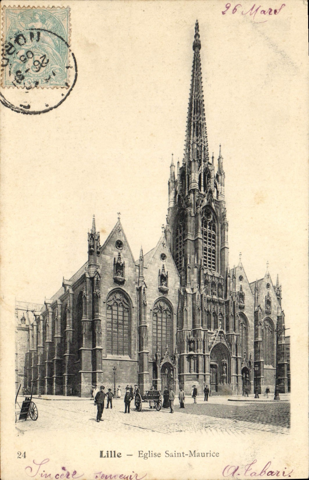 CPA Lille Eglise Saint Maurice