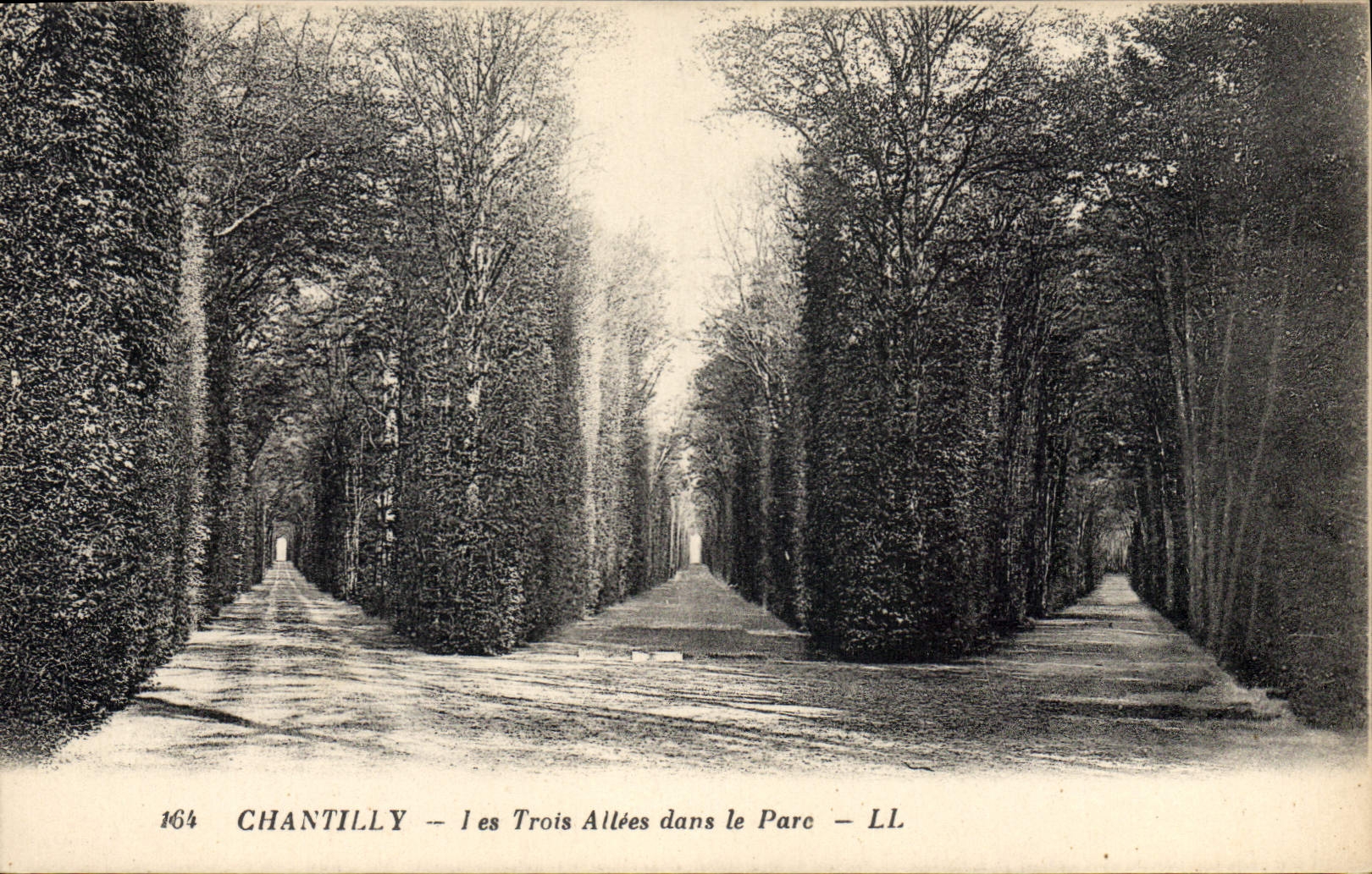 CPA Chantilly Les Trois Allees dans le Parc